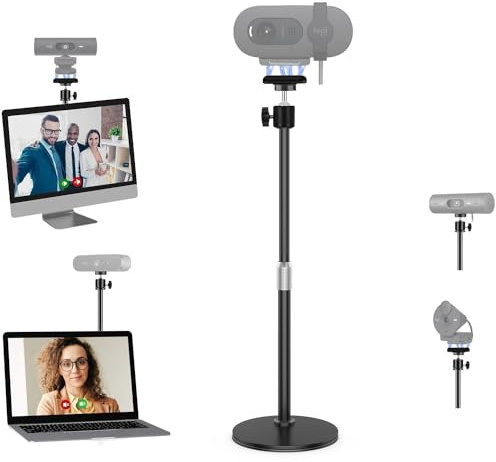 Brio Webcam Stand Holder, Magnetic Webcam Desktop Tripod Mount Compatible with Logitech Brio 101 100/Brio 301 300/Brio 501 500/Brio 4K 2022 2017 version/C270/C310 webcams