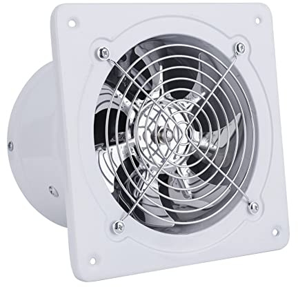KJKVIVH 4 inch Utility Blower Fan, 220 V Exhaust Fan, Low Noise Ventilator Extractor Wall Ventilator Duct Fan White