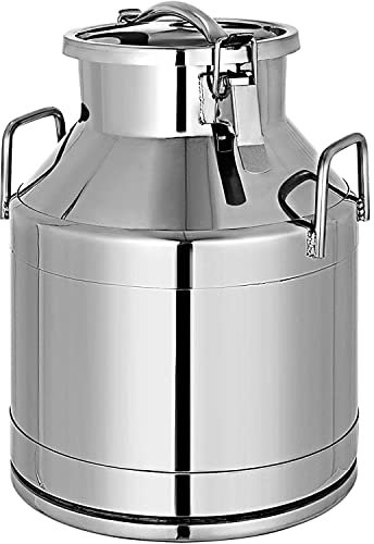 ANSNOW Milk Can 20 Liter/5.25 Gallon Wine Pail Bucket Tote Jug Milk Can Canister with Sealed Lid Heavy Duty, Pot Bucket Milk Churn Can