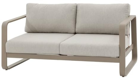 Hespéride - Gartensofa domilly Kaffee 2-sitzer aus Aluminium und olefin