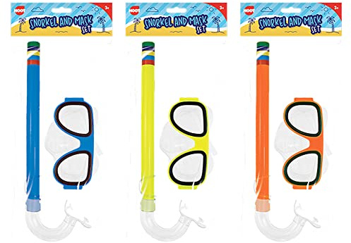 Hardys Kids Snorkel Set - Two Piece Snorkel Mask, Adjustable Strap and Comfortable Fit - Watertight Seal Diving Mask & Mouthpiece - Snorkeling Scuba Mask for Swimming and Holidays
