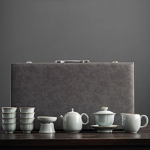 XaEjNzwDT teteras para te Tetera marroqui uego de Cafe Juego de té Tianqing RU Kiln, Juego de té de Estilo Chino de Lujo Ligero para el hogar(Color:B,Size:)