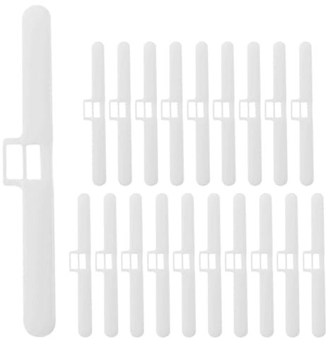Milisten 20 Stück Lamellenaufhänger Für Vertikaljalousien Doppel-Loch Aufhänger 12 cm Kunststoff Zubehör Für Fensterrollos Und Jalousien Ersatzteile