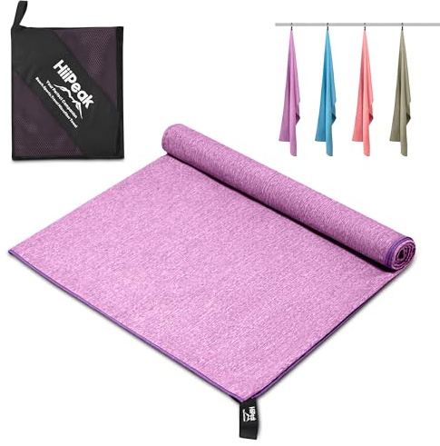 HiiPeak Mikrofaser Handtuch – Kompakt & Leicht, Schnelltrocknend Microfaser Badetuch | Saugfähiges Sporthandtuch für Fitness, Fitnessstudio, Schwimmen & Gym