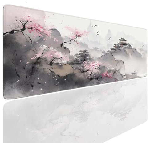 Alfombrilla Ratón Ink Art, Mousepad Alfombrilla Raton Gaming XXL 1600x800x4mm Mouse Desk Mat Gamer para Gaming, Tapete Escritorio Mujer Almohadilla Raton, Mouse Pad Base de Goma Antideslizante S-568