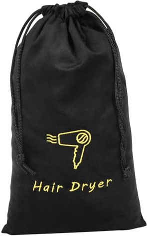 WRITWAA Haartrocknertasche mit Kordelzug Aufbewahrungsbeutel für Tragbare Haartrockner Reisebeutel aus Robustem Material Sicher und Wiederverwendbar