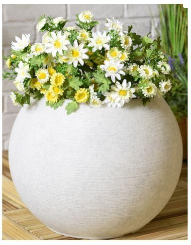 New Light Up Plant Pot Includes Remote Control, 4 Hour Timer Operation, Delivers Up To 240 Hours Of Light, Perfect Way To Adding Some Light and Flair To Your Garden - White