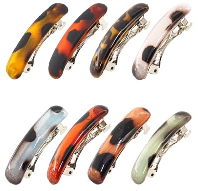 CULEB 8-teilige französische Haarspange, klassisches Vintage-Zubehör für Damen und Mädchen, bunte Haarspangen