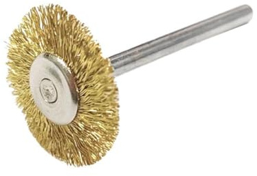 Juego de 10 cepillos de alambre de cobre para ruedas, vástago de 3 mm, perfecto para manualidades detalladas