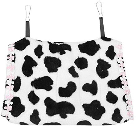 yiMANtrading Amaca a tubo triangolare per pappagallo per animali domestici, tenda per dormire in peluche calda per piccoli animali con ganci in metallo, nascondiglio in morbido velluto per (M)