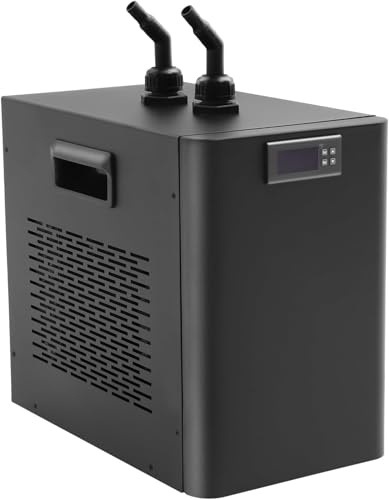HaiZethonic Acuario Enfriador Agua Comercial,Hidropónico Inteligente para Acuario,Enfriador Enfriador Agua Acuario 180w,Máquina Enfriamiento Agua Acuario con Bomba,Tubo 2 M 160L