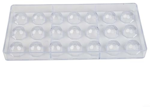 Zeroupshop Stampo per cioccolatini, in policarbonato, per forme uniformi, facile da pulire, lavabile in lavastoviglie, per dessert e gelatine, design trasparente, 27,3 cm (a forma di diamante)