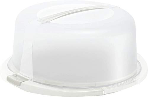 Rotho Cool & Fresh Campana per Torta con Raffreddamento, Plastica (PP) senza BPA, Bianco/Trasparente, 38.0 x 34.0 x 16.0 cm