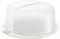 Rotho Cool & Fresh Campana per Torta con Raffreddamento, Plastica (PP) senza BPA, Bianco/Trasparente, 38.0 x 34.0 x 16.0 cm