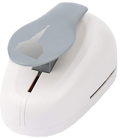 Ideen mit Herz Jumbo-Stanzer, Kirche, Motivgröße: 4,4cm x 6,2cm | Motiv-Locher für Papier | Geschenkanhänger, Grußkarten & Aufleger basteln | ideal für Hochzeit, Taufe, Firmung, Weihnachten