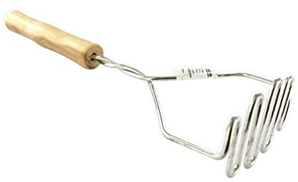 Fackelmann FCK521417 Prensa de puré con Mango de Madera, 29 cm, marrón