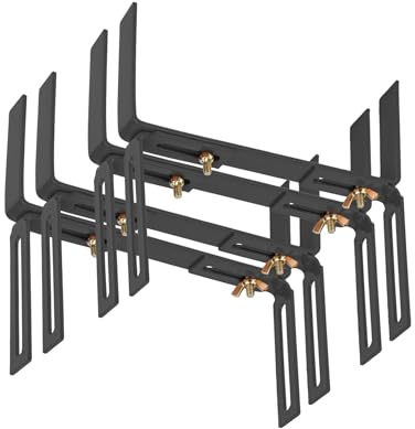 BigDean 4 Blumenkastenhalter anthrazit Standard H-Form Balkonkastenhalter | Einfache Befestigung für Pflanzkästen und Blumenkästen, verstellbarer Kastenhalter aus Metall, extrem Robust und langlebig
