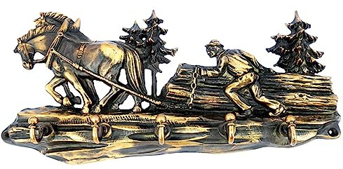 sarcia.eu Messing Wandhaken - Forstarbeiten, 5 Haken