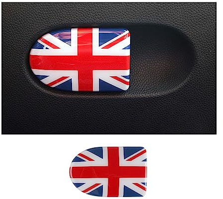 uvcany MINI F55 F56 F57 Union Jack Glove Box Compartment Handle Cover Trim for Mini Cooper One/S/JCW F55 Hatchback,F56 Hatchback,F57 Convertible(Union Jack Blue)