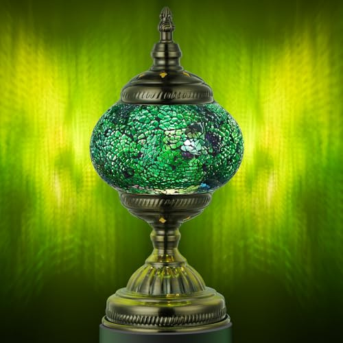 Marrakech Turkish Mosaic Lamp Stained Glass Table Lamp with Tiffany Style