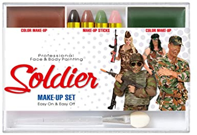 Horror-Shop Camouflage Schminke als Army Schmink Set 7-TLG.