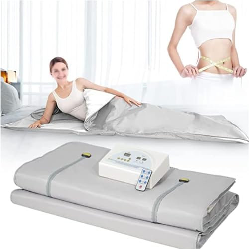 MAHWER Higher Dose Infrared Sauna Blanket, Body Slimming, Professional Therapy Sweating Sauna Bed Stress Pain Relief with Sleeves