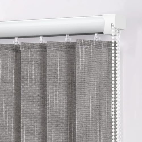 FENGSHOUU Lamellenvorhang nach Maß Vertikaljalousie,Lichtdurchlässig Verdunkelungsjalousie,Schiebegardine,98 mm Lamellenvorhang,für Heim Büro,Inklusive Montagematerial,Breite×Höhe (100cm x 200cm)