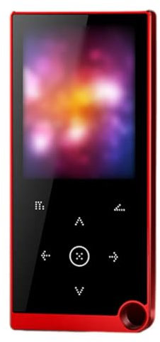 Osmond MP3 Player MP3 Music Player Bluetooth 5.0 Lossless HiFi Portable Audio with FM/EBook/Recorder/MP4 Video Player Red