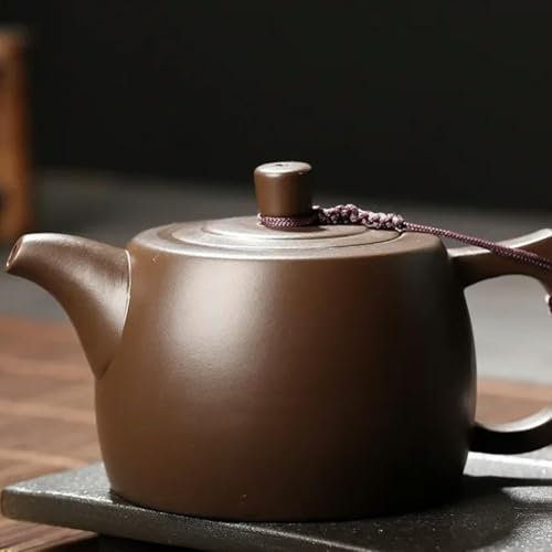 CIVIOOH Théière Antique en Argile Violette, Bouilloire en Boue de minerai Brut Zhu, Service à thé Chinois Zisha, théière à Filtre à Trou de Boule personnalisée