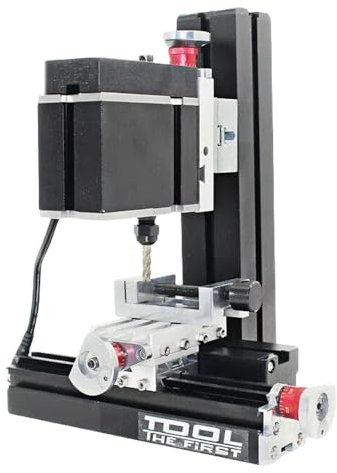 Mini Metal Lathe, 60W Metal Lathe Machine DIY Tool Micro Millier 100-240V Milling Machine, Benchtop Metal Lathe for Drilling Turning Threading
