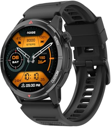Noise Endeavour 2 Rugged Smartwatch with AI Companion, Built In GPS, Scratch Resistant, BT Calling, 1.46 AMOLED, 100+ Sport Modes, Female Tracking, 5 ATM Water Resistant, 1 Year Warranty (Jet Black)