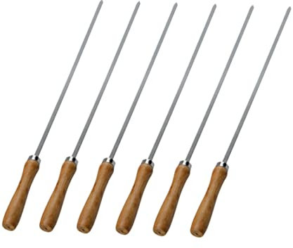 BESPORTBLE 6pièces Fourchettes Acier Inoxydable Avec Manche Bois Pour Barbecue Fruits Et Viande Ustensiles De Cuisine Pratiques