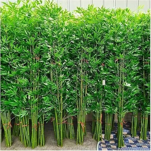 Sohodoo Künstliche Bambuspflanzen for die Terrasse, Sichtschutzzaun for den Innen- und Außenbereich, wartungsfreie Bambuswand – kein Gießen nötig, Immer grün(50 Pack,1.2m)