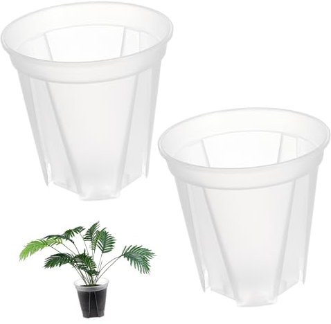 TOYANDONA 2piezas Macetas Transparentes para Plantas para Cactus Unidades con Drenaje