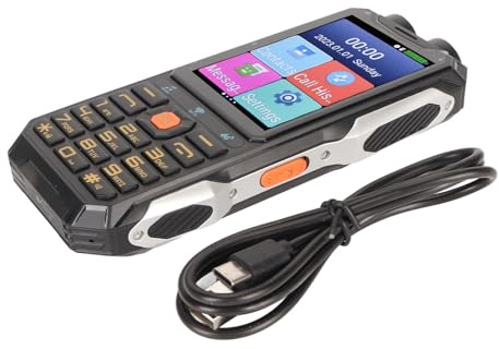 Fockety Telefono Cellulare 4G Con Tasti Grandi per Anziani, Telefono Cellura Doppia Sim Con Touch Screen, Suono Chiaro, Pulsante SOS, Cellurare Con Funzioni Sbloccata per Anzieni (BLACK)