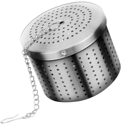 NUOBESTY Infuseur à Thé Inox Multifonction Grand Format avec Filtre Mailles Fines Passoire Épices et Chaîne Crochetée pour Infusion Thé Tisane et Épices