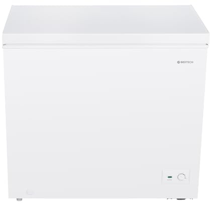 GEDTECH Congélateur coffre 200L GCO200L - Pose Libre - Grande capacité de stockage - Silencieux - Blanc (200, Litres)