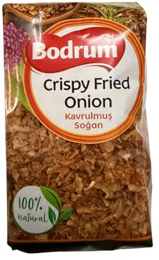 Bodrum Crispy Fried Onions 350g | Golden Crunchy Onion Topping | Resealable Bag with Tab | Perfect for Burgers, Salads, Curries & Green Bean Casserole | GMO-Free, Ready to Use
