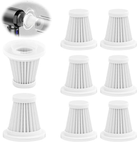 8 Pack Replacement HEPA Filters for Handheld Vacuum Cleaner Washable Reusable Filter Accessories for Cordless Mini Car Vacuum Efficient Dust Removal