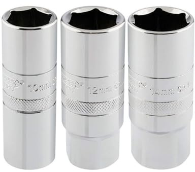 Draper 16784 1/2 Square Drive Spark Plug Socket 3 Piece Set , Blue