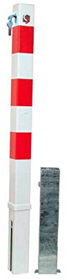 UvV Parkit-XL Absperrpfosten 70x70 900 mm hoch herausnehmbar mit Halbzylinder/Zylinderschloss