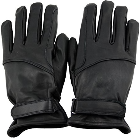 WESTERN-SPEICHER Lederhandschuhe Herren Leder Biker REIT Handschuhe ungefüttert schwarz Größe XL