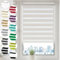 Doppelrollo Klemmfix ohne Bohren 80cm x 210cm Weiß Duo Rollo Klemmrollo Sonnenschutzrollo Fensterrollo für Fenster & Türen Zebrarollo Seitenzugrollo