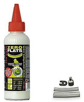 ZEROFLATS Anti-Puncture Sealant for Bicycle Tires - 6.08oz | Standard, Tubeless and Tubular Tires | All Bike Tires | Ultra-Fast Liquid | Clean and Easy to Use | Required Tool Included