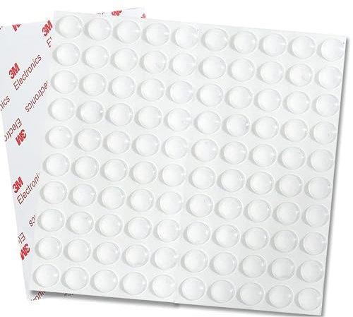 Uni-Fine 100pcs Gotas Silicona Adhesivas, Topes Adhesivos Transparentes, Almohadilla Autoadhesiva, Pies de Goma Pad Hemisférica de Puerta de Muebles Pad