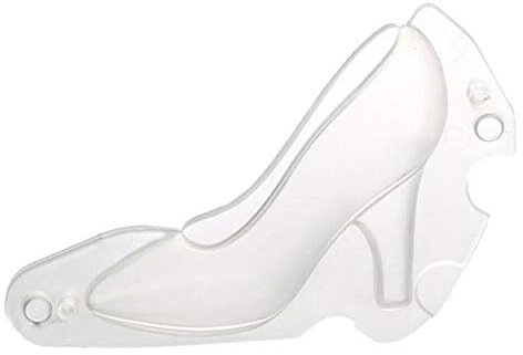 XIMIN 3D Frau High Heel Schuh Schokolade Fondant Form, Kunststoff Klar 3D High Heel Schuh Schokolade Form, DIY Kuchen 3D Süßigkeiten Formen Schokoladenform, DIY Gebäck Backwerkzeug Maker Form (S)