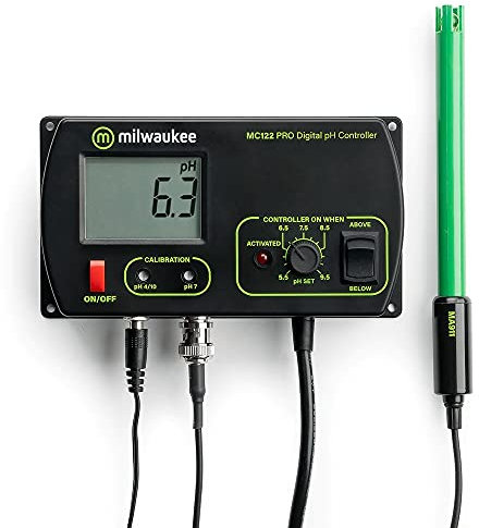 pH-Controller/Regler Milwaukee MC122 PRO inkl. pH-Elektrode, pH-Computer für Aquarium, Spa, Teich und Pool