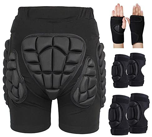 MCWJDSD Protektorenhose Herren/Damen Schutzhose Gepolstert Protektorhose Hüfte Protektor Widerstand Atmungsaktive Sporthose Für Eislaufen Skaten Skifahren Skater (Color : B2, Size : L)
