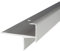 PROVISTON | Laminat-Parkett-Treppenkante | Aluminium eloxiert | Silber | Breite 33 mm | Höhe 15.3 mm | Länge 1000 mm | Gebohrt | Treppenkantenprofil | Treppenwinkel | Winkelprofil | 1 Stück
