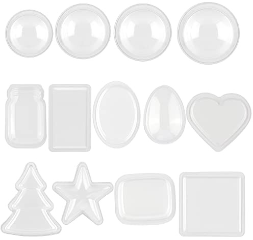 130 Stück/13 Set selbstklebende Shaker-Taschen für Shaker, Karten, Flaschen, Ostereier, Sterne, Weihnachtsbäume, TV usw. 3D-dimensionales Shaker-Kuppel-Set für Shaker, Kartenherstellung
